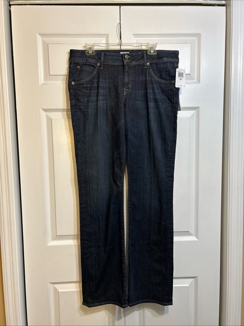NWT Hudson Jeans Beth Baby Bootcut 16” Leg Opening Flap Pocket Size 34 X 34.5 L